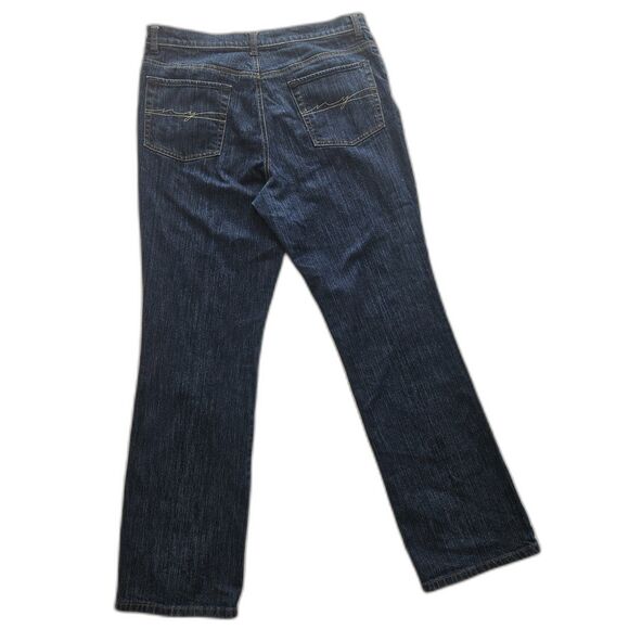 BATTERY PARK New York & Co. Womens 14 Average R Bootcut Denim Blue Jeans - Picture 4 of 10